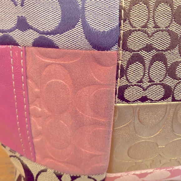 Coach Signature Patchwork Tote K0893-F11709 Purse - Picture 12 of 14